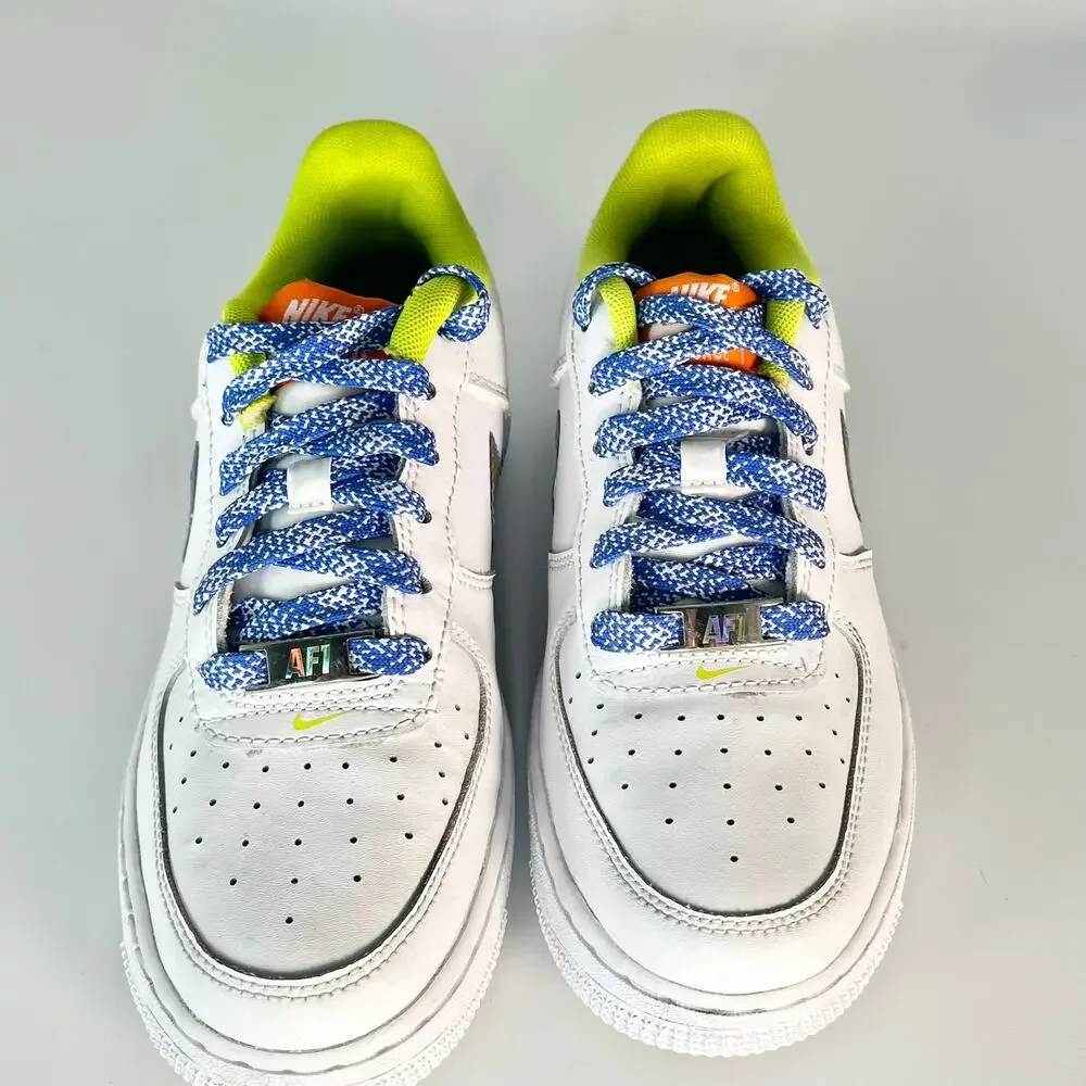 Nike Air Force 1 Low LV8 Sneakers Holographic White Big Kids Youth 4.5 / Women 6